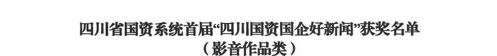 四川省bifa必发集团集团荣获首届“四川国资国企好新闻”银铜两奖